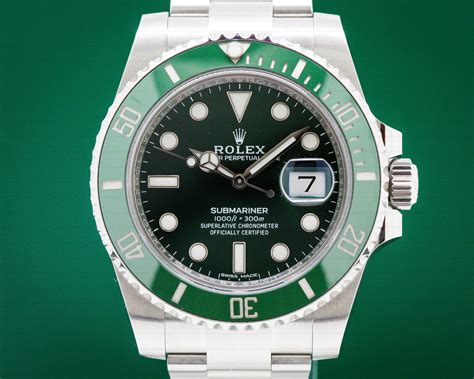 rolex silver green watch|rolex submariner green bezel price.